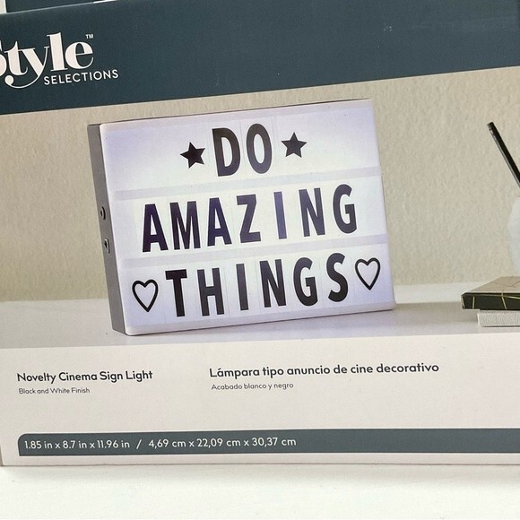 Novelty Cinema Sign Light Box Personalize Business Dorm Inspirational New Retro - Picture 6 of 6